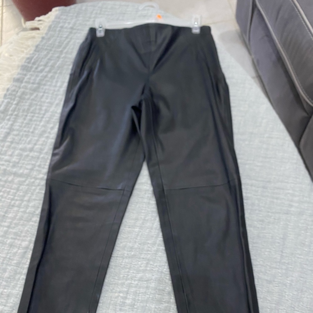 Blavk leather pants from Zara